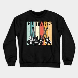 Vintage Guitars Guitar Players Crewneck Sweatshirt